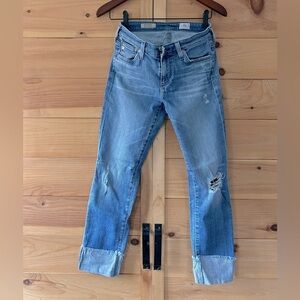 AG Adriano Goldschmied Light Blue Ankle Jeans
